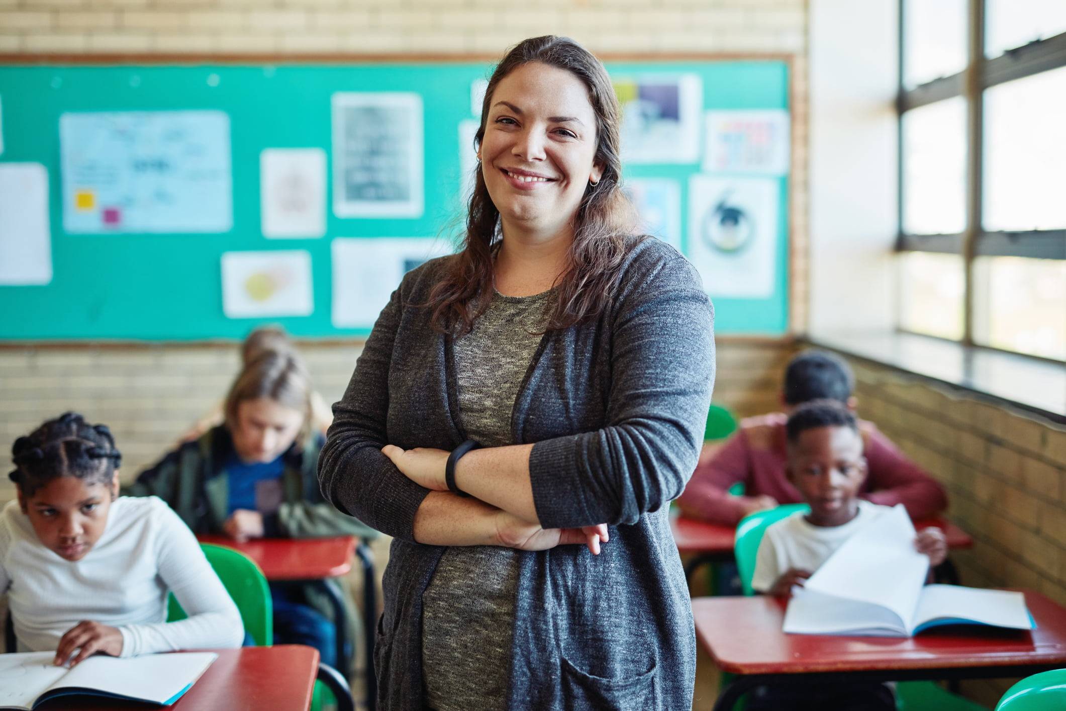 Teacher and Classroom of Kids using TeacherMade
