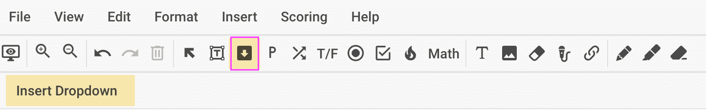 TeacherMade - How to Insert a Dropdown